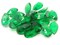 20 20mm Clear Green Faceted Teardrop Vintage Plastic Cabochons bL2